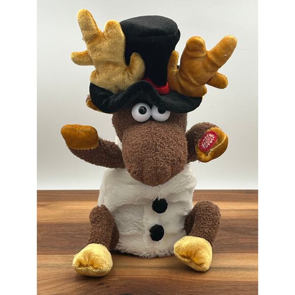 Dan Dee Collectors Choice Dancing Snow Moose with Top Hat 2004 Vintage Toy - Picture 1 of 10